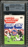 1968 Fleer Iron-Ons Baseball Wax Pack GAI 8 NM-MT