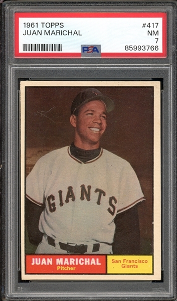 1961 Topps #417 Juan Marichal PSA 7 NM