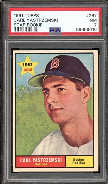 1961 Topps #287 Carl Yastrzemski Star Rookie PSA 7 NM