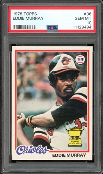 1978 Topps #36 Eddie Murray PSA 10 GEM MINT