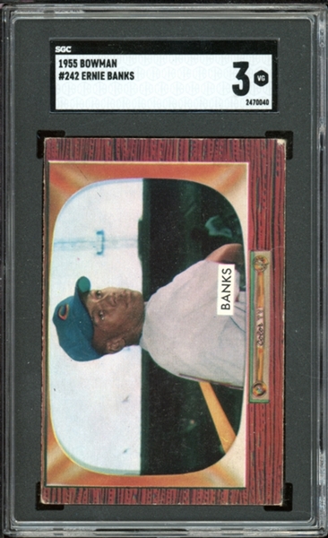 1955 Bowman #242 Ernie Banks SGC 3 VG