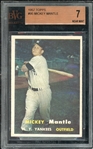 1957 Topps #95 Mickey Mantle BVG 7 NM