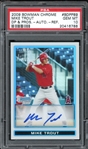 2009 Bowman Chrome Draft Picks & Prospects Auto Refractor #BDPP89 Mike Trout PSA 10 GEM MINT