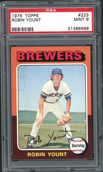 1975 Topps #223 Robin Yount PSA 9 MINT