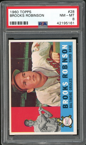 1960 Topps #28 Brooks Robinson PSA 8 NM-MT