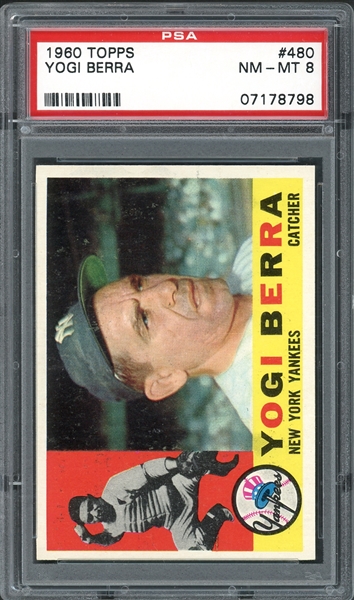 1960 Topps #480 Yogi Berra PSA 8 NM-MT