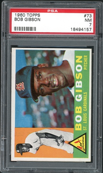 1960 Topps #73 Bob Gibson PSA 7 NM