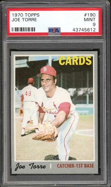 1970 Topps #190 Joe Torre PSA 9 MINT