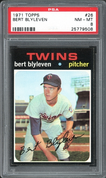 1971 Topps #26 Bert Blyleven PSA 8 NM-MT