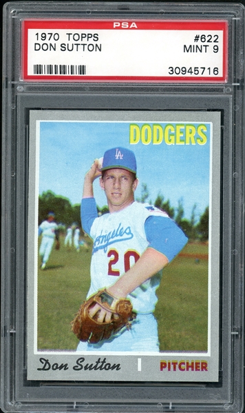 1970 Topps #622 Don Sutton PSA 9 MINT