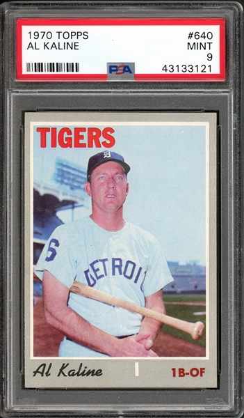 1970 Topps #640 Al Kaline PSA 9 MINT