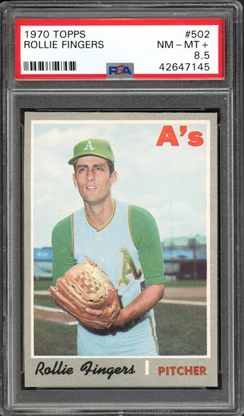 1970 Topps #502 Rollie Fingers PSA 8.5 NM-MT+