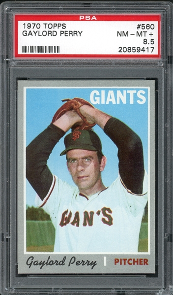 1970 Topps #560 Gaylord Perry PSA 8.5 NM-MT+