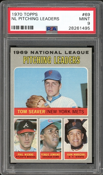 1970 Topps #69 NL Pitching Leaders PSA 9 MINT