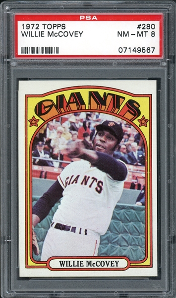 1972 Topps #280 Willie McCovey PSA 8 NM-MT