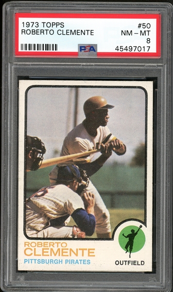 1973 Topps #50 Roberto Clemente PSA 8 NM-MT