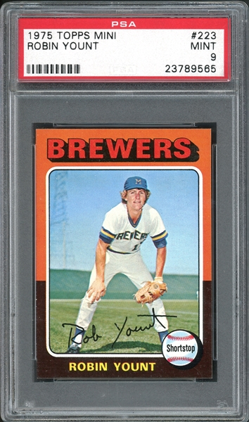 1975 Topps Mini #223 Robin Yount PSA 9 MINT