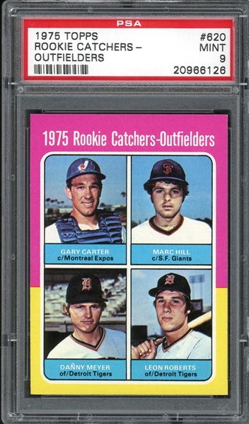 1975 Topps Rookie Catchers #620 Gary Carter PSA 9 MINT