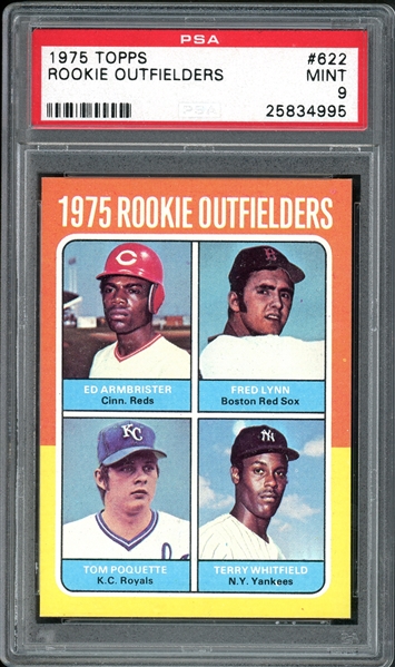 1975 Topps Rookie Outfielders #622 Fred Lynn PSA 9 MINT