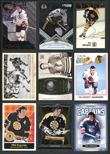 Phil Esposito Hockey Card Lot With Parallels, Serial Numbered, And Extras