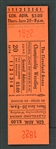 1974 Championship Wrestling The Cleveland Ohio Arena Full Ticket Stub 6/20/74