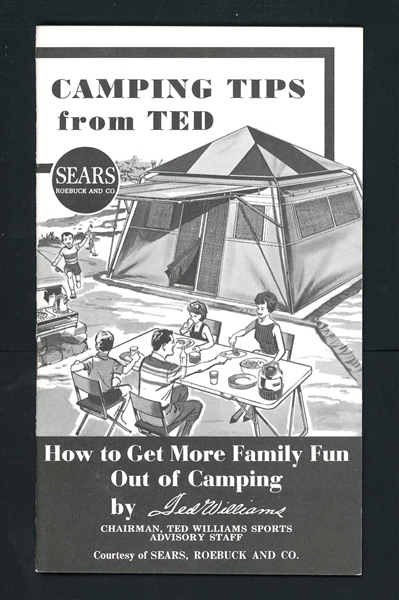 1962 Ted Williams Sears Camping Tips From Ted Vintage Booklet Roebuck