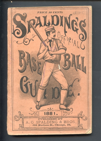 1881 Spaldings Official Base Ball Guide