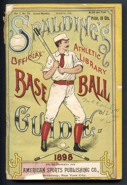 1898 Spaldings Official Baseball Guide