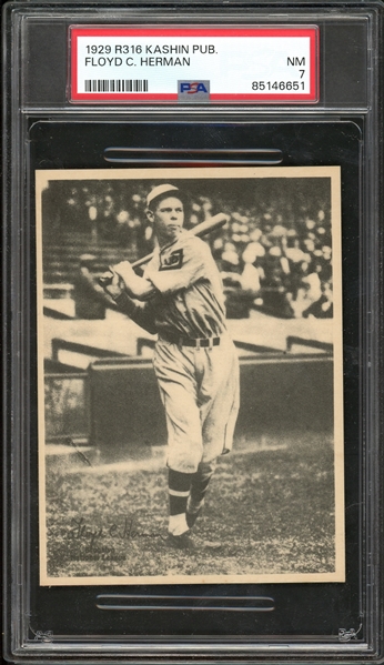 1929 R316 Kashin Publications Floyd C. Herman PSA 7 NM