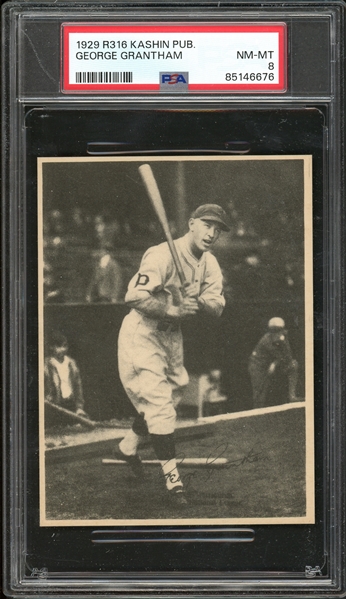 1929 R316 Kashin Publications George Grantham PSA 8 NM-MT The One and Only None Graded Higher