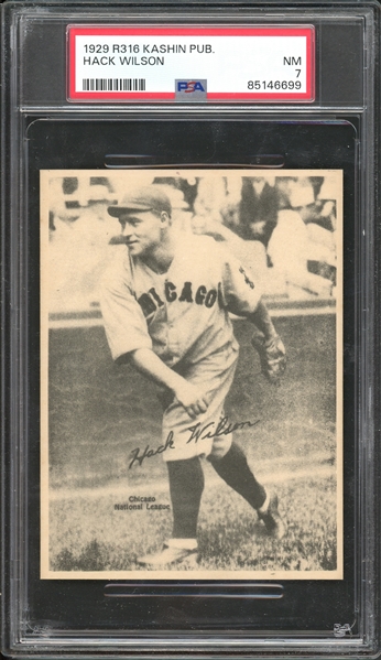 1929 R316 Kashin Publications Hack Wilson PSA 7 NM 