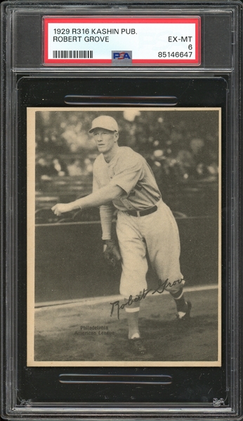 1929 R316 Kashin Publications Robert Grove PSA 6 EX-MT 