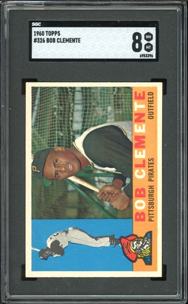 1960 Topps #326 Bob Clemente SGC 8 NM-MT