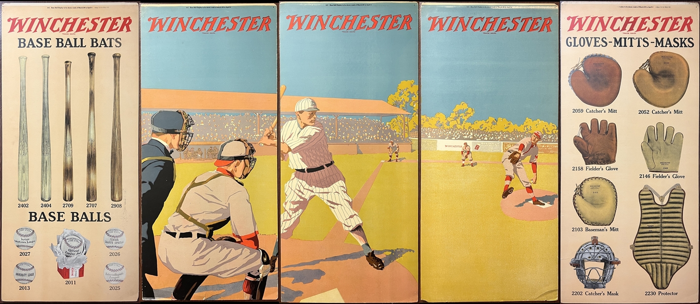 1920s Winchester 5 Panel Baseball Scene Advertisement