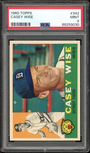 1960 Topps #342 Casey Wise PSA 9 MINT