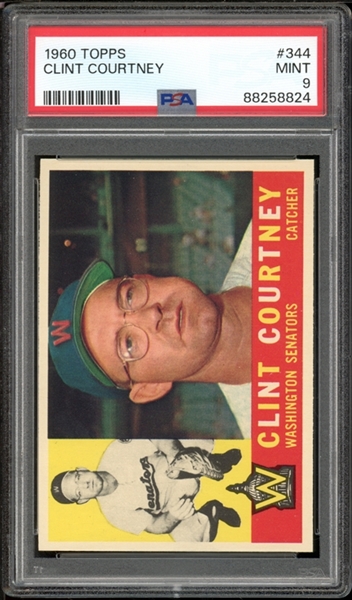 1960 Topps #344 Clint Courtney PSA 9 MINT