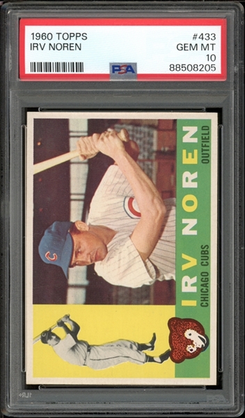 1960 Topps #433 Irv Noren PSA 10 GEM MINT