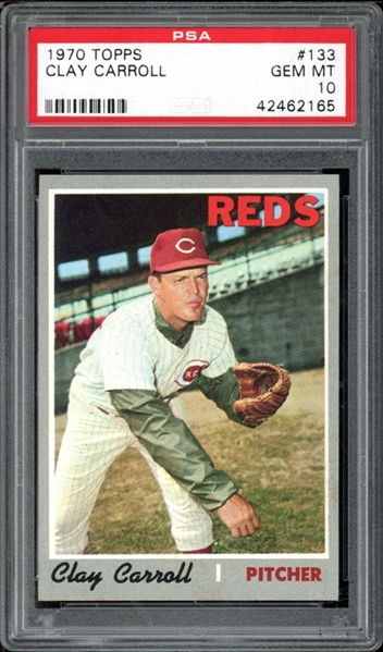 1970 Topps #133 Clay Carroll PSA 10 GEM MINT