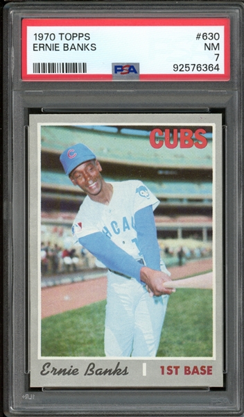 1970 Topps #630 Ernie Banks PSA 7 NM