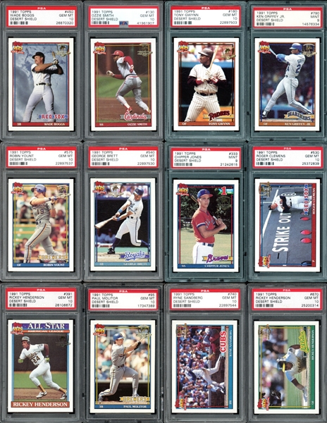 1991 Topps Desert Shield Complete Set All PSA Graded #4 On The PSA Set Registry With An Amazing 10.738 GPA