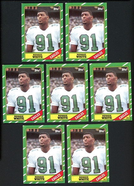 1986 Topps Football #275 Reggie White Lot Of 7