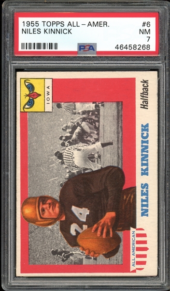 1955 Topps All American #6 Niles Kinnick PSA 7 NM