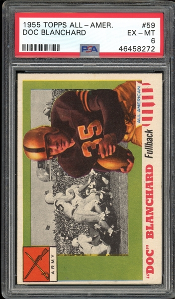 1955 Topps All American #59 Doc Blanchard PSA 6 EX-MT