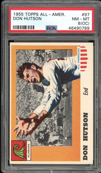 1955 Topps All American #97 Don Hutson PSA 8 (OC) NM-MT