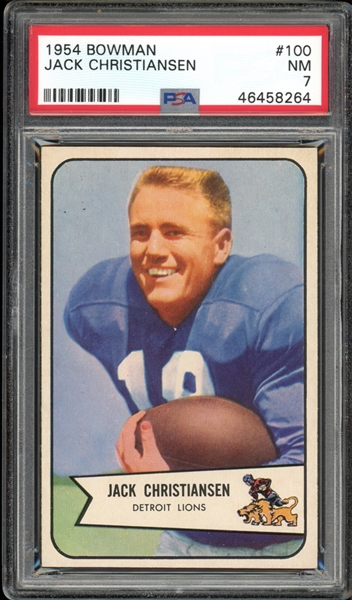 1954 Bowman #100 Jack Christansen PSA 7 NM