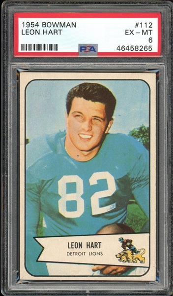 1954 Bowman #112 Leon Hart PSA 6 EX-MT