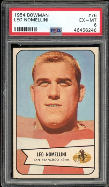 1954 Bowman #76 Leo Nomellini PSA 6 EX-MT