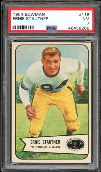 1954 Bowman #118 Ernie Stautner PSA 7 NM