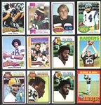 1970s Topps Football Rookie Card Shoebox Collection Of 28 With Stars, And HOFers Fouts, Harris, Lambert, And Campbell