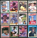 1980s-90s Baseball Shoebox Rookie Card Collection Of 56 With Stars, And HOFers Ripken, Gwynn, Puckett, Griffey, And Jeter etc.